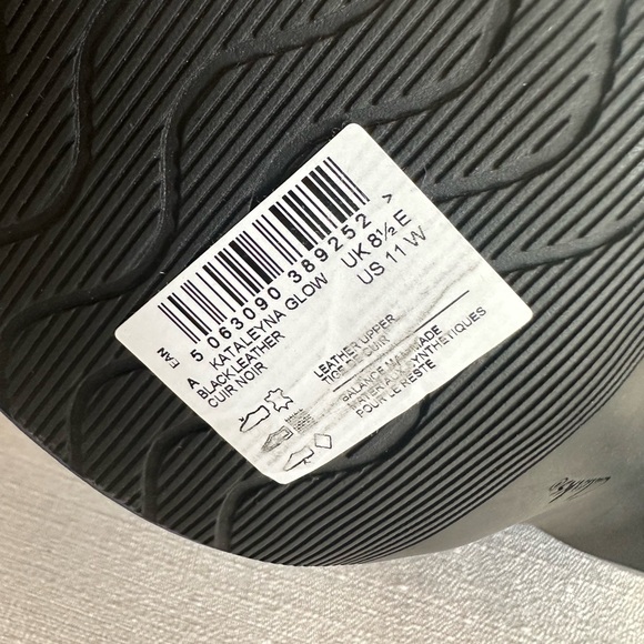 New Clarks Kataleyna Glow Black Leather Pointy Side Zip Ankle Booties Womens 11W - Picture 13 of 14